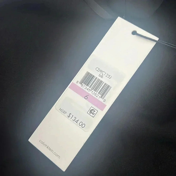 Calvin Klein Flutter-Sleeve Black Sheath Size 6 - Picture 7 of 7